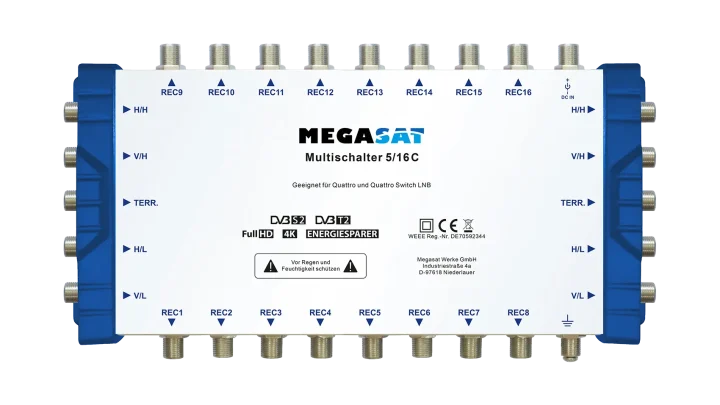 SET MULTISWITCH 9/16 pour 2 têtes de parabole / 16 TV max SET MULTISWITCH 9/16 pour 2 têtes de parabole / 16 TV max