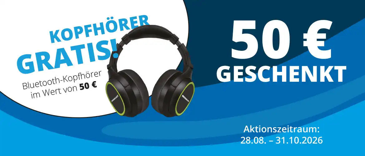 Megasat Aktion: Bluetooth-Kopfhörer im Wert von 50 Euro gratis