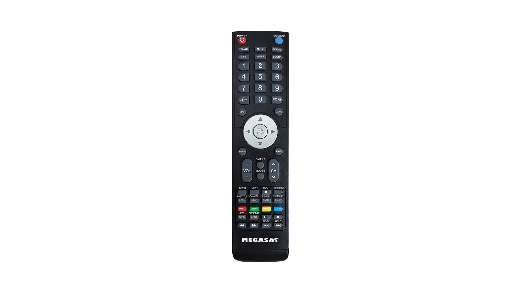 megasat_royal_line_3_series_remote_control_front_view