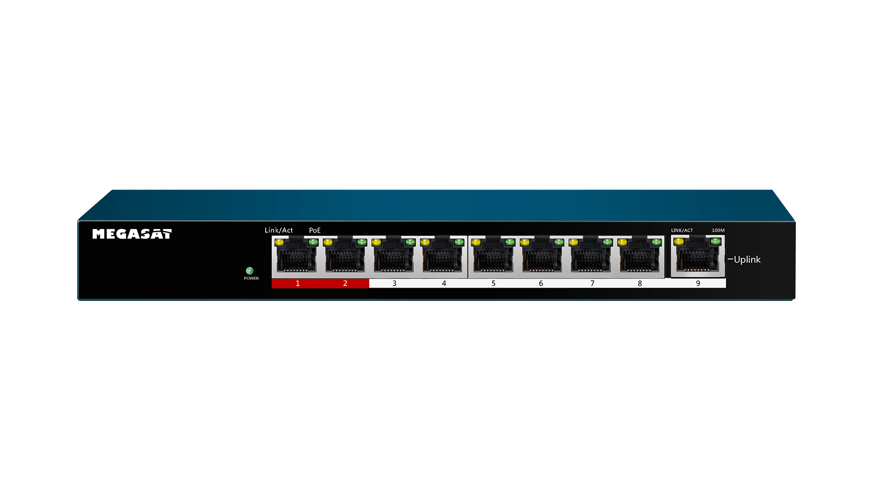 megasat_switch_poe_900_front view